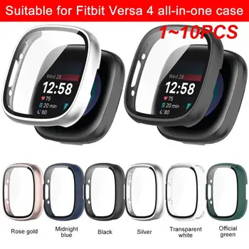 1 ~ 10PCS екран протектор случай за Fitbit Sense 2 Versa 4 Versa4 Smartwatch пълно покритие PC защитен капак миеща се броня