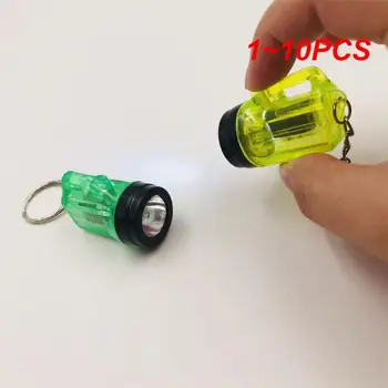  1 ~ 10PCS ключодържател фенерче мини фенери джоб аварийна светлина водоустойчив малки факли супер ярки ключодържател светлини