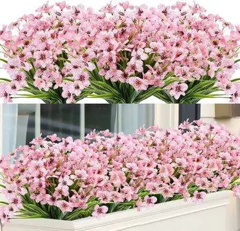 1 парче/36см виолетов букет, лилаво розови изкуствени цветя, 5-7 клона, сватба на булката, декорация на дома занаяти