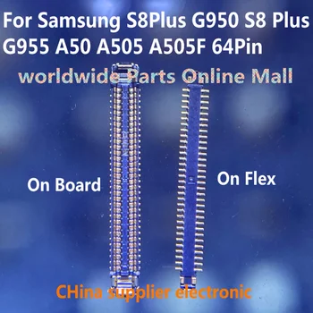 10-100pcs зарядно зарядно устройство док порт FPC конектор за Samsung Galaxy S8Plus G950 S8 плюс G955 A50 A505 A505 A505F щепсел платка 64Pin