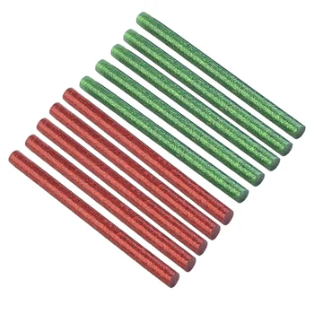 10Pcs Горещи лепилни пръчици Блестящи лепилни пръчици Цветно лепило за горещо лепило 80-150 °C За ремонт на пластмасови влакна 7×100mm
