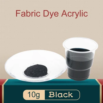 10g черен цвят плат боя акрилна боя прах за облекло текстил боядисване облекло обновяване бои