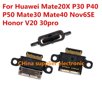 10pcs-200pcs За Huawei Mate20X P30 P40 P50 Mate30 Mate40 Nov6SE Honor V20 30pro USB конектор за зареждане Plug Dock Socket Port