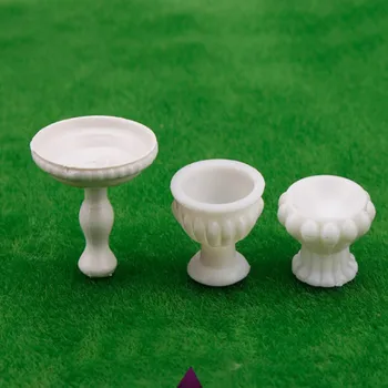 10pcs/Lot 1/100-1/200 Бяла пластмасова скала модел занаятчийска ваза за комплекти играчки Пейзаж и архитектура Диорама