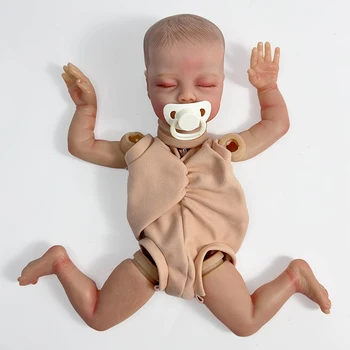 18inch Вече боядисани преродени комплекти Спящата Делия Unassembly DIY прероден комплект кукла с кърпа тялото видими вени комплект bebé прероден