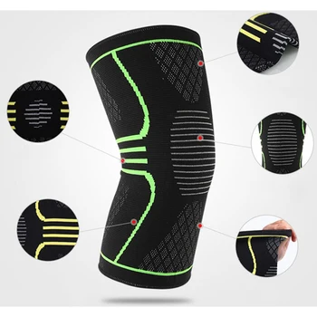1PC Sports Kneepad Men Elastic Knee Pads Support Fitness Gear Basketball Volleyball Brace Protector
