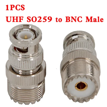 1Pcs жак RF адаптер конектор коаксиален за радио антена високо Quanlity BNC мъжки щепсел към UHF SO239 женски