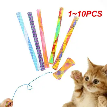 1~10PCS Cat Spring Toy Stick Свободно сгъваема пролетна форма Многоцветна котка Подскачащи котенца играчки Котка Интерактивни играчки Консумативи за домашни любимци
