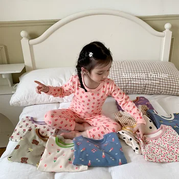 2023 Есен Детско спално облекло Карикатура Пижама Комплект за момичета Момчета Пролет Зима Детски пижами Корея стил