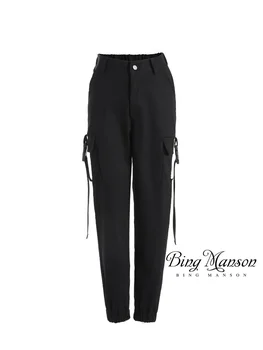 2023 Жените голяма есен Жените нова панделка чанта катарама ежедневни панталони Дамски харем панталони Карго панталони улични дрехи Sweatpants