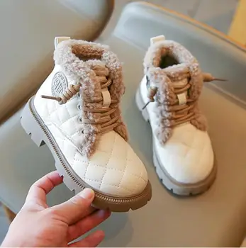 2023 Зимни детски ботуши момичета момчета плюшени водоустойчиви ботуши случайни топли обувки детски модни маратонки висококачествени ботуши за сняг