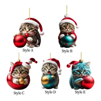2023 Коледа котка орнаменти декоративни прекрасна чанта парти Коледа висулка