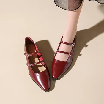 2023 Модни обувки за жени Сладки дамски плоски обувки Дамски апартаменти Пролет прашка плоски заострени пръсти обувки Дамски парти обувки