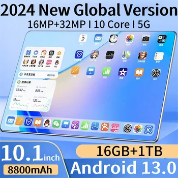 2024 5G Нов таблет Android 13.0 Марка 16GB RAM 1TB ROM таблет 16MP 32MP 8800mAh 10Core Tablette WIFI Bluetooth мрежа