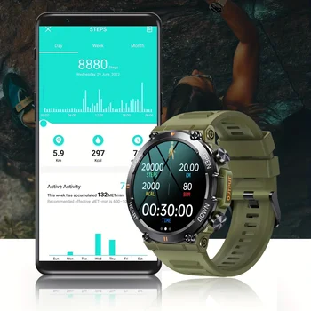 2024 Здрав военен смарт часовник мъже за Android Xiaomi Ios Watch 100 + спортни часовници BT Call водоустойчив оригинален смарт часовник мъже