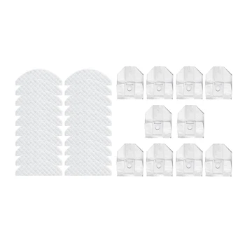 20X еднократна кърпа за моп за Roidmi EVE Plus робот прахосмукачка моп & 10Pcs прах чанта за Roidmi EVE Plus