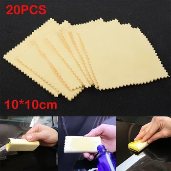 20pcs микрофибър почистващи кърпи кола покритие боя грижи полски 10 * 10 см кола нано керамични измиване достъп подробно почистване инструмент