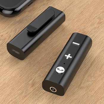 3.5mm жак аудио приемник Bluetooth 5.0 адаптер яка клип хендсфри AUX за кабелна слушалка