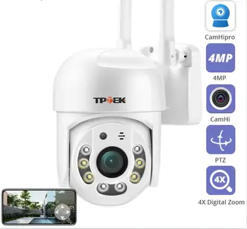 4MP камера WiFi видео сигурност наблюдение на открито закрито 360 градуса пълноцветно нощно виждане 4x увеличение скорост куполна камера