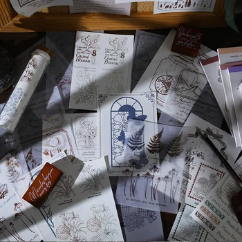 4packs/LOT Stamp collector series ретро творческа декорация DIY хартиена подложка за бележки