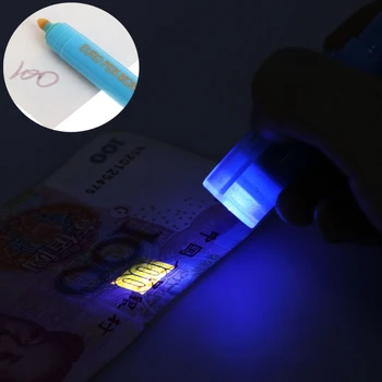 5-инчов детектор за пари с дължина за w / UV светлина пари брояч детектор писалка мини банкнота тестер писалка валута пари в брой Чек