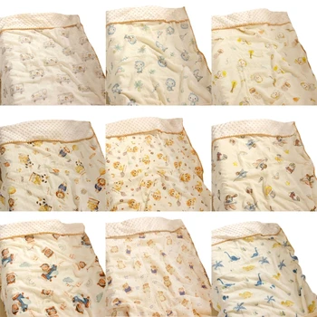 Cartoon Baby Blanket Warm & Comfortable Blanket Cotton Infant Comforter Lightweight Wrap Подходящ за детска стая & Naptime