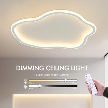 Cloud LED таван светлина модерен минималистичен бял за спалня детска стая детска стая декор лампа димиране вътрешно осветление