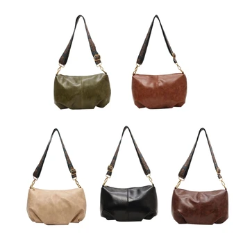 E74B дамска чанта PU кожена кофа мода Crossbody мека чанта за рамо чанта чанта