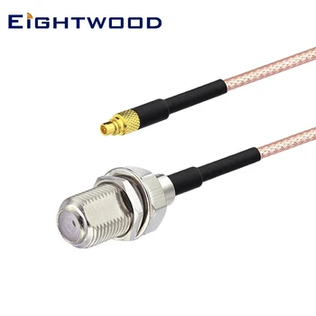  Eightwood RF коаксиален коаксиален кабел събрание MCX щепсел мъжки към F жак женски RF коаксиален конектор 15 см 6 ''