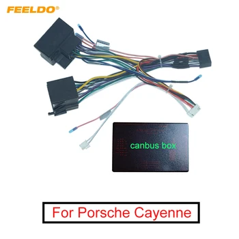 FEELDO Car Audio Raddio 16PIN Android захранващ кабелен адаптер с канбус кутия за Porsche Cayenne CD / DVD плейър окабеляване