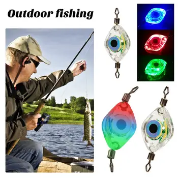 Fish Light с двойно въртящ се супер ярък водоустойчив потопяем Led риболов примамка лампа с реалистичен дизайн на рибешко око
