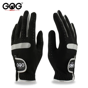 GOG голф ръкавици за мъже черен плат еластична материя въздухопропусклива дупка дишаща открит спорт голф ръкавица голф голф аксесоари