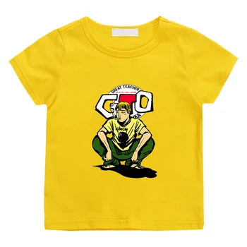 Great Teacher Onizuka Eikichi T-shirt Boys and Girls Summer Cartoon Tee-shirt Japanese Anime Graphic Tshirts 100% Cotton Summer
