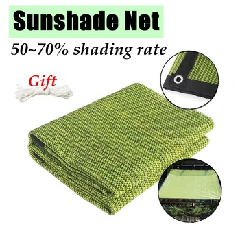 Green Hi-Quality Anti-UV Sunshade Net Сгъстяване на градината Сочни растения Засенчващи мрежи Платна за сенници Красиви мрежи за сенници