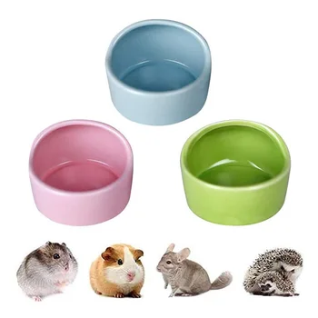 Hamster Керамични купички за храна Цервикална анти-завъртане Portable Pet Drinker Parrot Feeder Travel Bowl Малки прибори за кучета