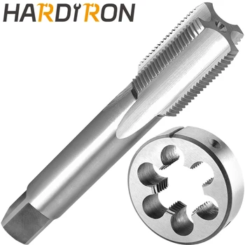 Hardiron M38 X 1.25 Комплект за кран и матрица дясна ръка, M38 x 1.25 Кран за резба на машината & Кръгла матрица