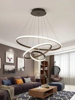 LED таванна лампа Лампа за трапезария за спалня Проста модерна творческа лична инфлуенсърска лампи Nordic Bar Полилей за всекидневна