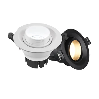 LED фокусиращ прожектор Таванна лампа Вграден кочан прожектор Домакински Downlight Регулируемо фокусно разстояние Таванна лампа против отблясъци