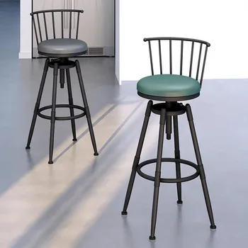 Lounge Регулируем бар стол Повдигане на метален въртящ се минималистичен бар стол Европейски брояч Sillas Para Comedor Мебели за ресторанти