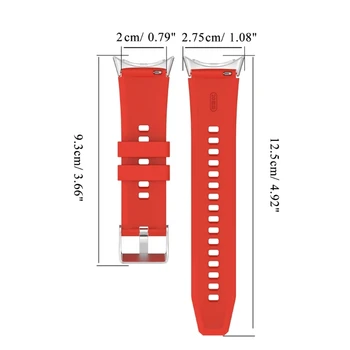 M2EC Подходящ за Pixel Smartwatch Часовник Регулируема лента за лента Силициев дивац Колан-гривна Износоустойчивост Дишаща линия 20mm