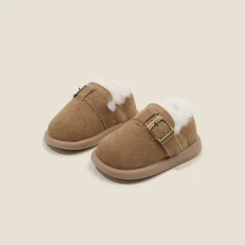 Maibuxiong Есен и зима Нови бебешки обувки Плюшени обувки за ходене Универсални детски обувки Топли бебешки обувки Памучни обувки за момичета