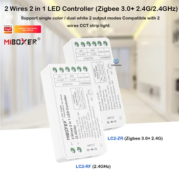 Miboxer LC2-RF / ZR едноцветен LED лентов контролер 2 проводника 2 в 1 LED контролер (Zigbee 3.0 + 2.4GHz) димер CCT COB led ленти