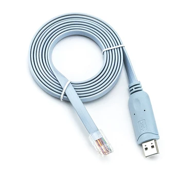 NEW-2Pcs 1.8M USB към RJ45 кабел USB към RS232 сериен кабел USB към RJ45 CAT5 конзола адаптер кабел кабел за -рутери