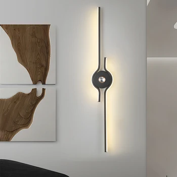 Nordic минималистични стенни лампи оригинален LED телевизор стена светлина за стая декор осветителни тела хол нощни свещи стена светлина