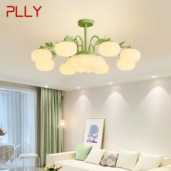 PLLY Модерни LED таванни полилеи Творчески дизайн Зелена висулка лампа за домашна спалня хол декор