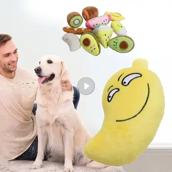 Pet Toy Sounding Puppy Dogs Chew Fruit Squeak Toy For Cat Pets Plush Chew Puppy Training Toys Squeaky Toys For Pet Supplies