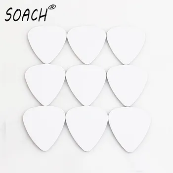 SOACH 10pcs 0.46mm бяла китара мотика подложка PVC двустранен бял избор за акустика guitarra инструмент свири аксесоари