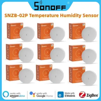 SONOFF SNZB-02P Zigbee сензор за температура и влажност Интелигентен домашен термометър детектор Работа с Alexa Google Home Zigbee мост