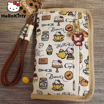 Sanrio Hello Kitty Сладки чанти Малка чанта за съхранение Книги за сметки Портфейл за кредитни карти Жени Мъже Многофункционални мини чанти чанти