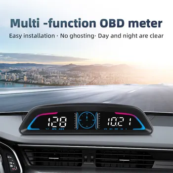 Smart Car HUD цифров скоростомер аларма за сигурност RPM вода температура тахометър часовник